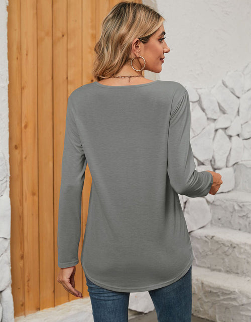 Load image into Gallery viewer, Square Neck Long Sleeve T-Shirt
