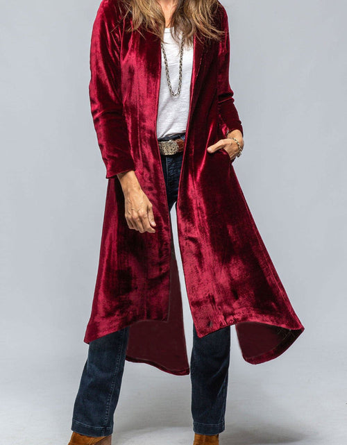 Load image into Gallery viewer, Slit Back Open Front Cardigan
