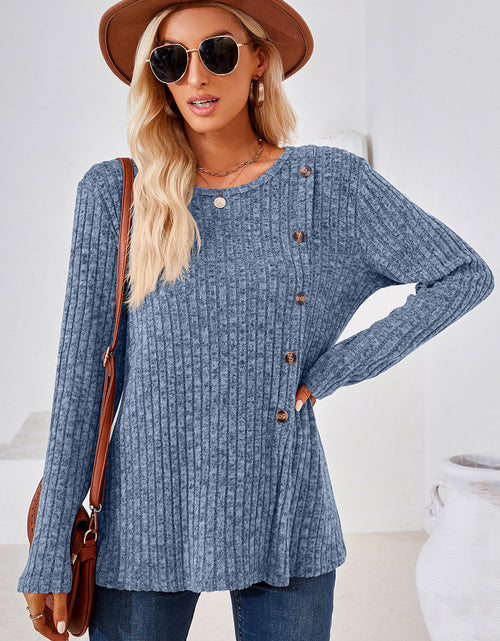 Load image into Gallery viewer, Round Neck Long Sleeve T-Shirt
