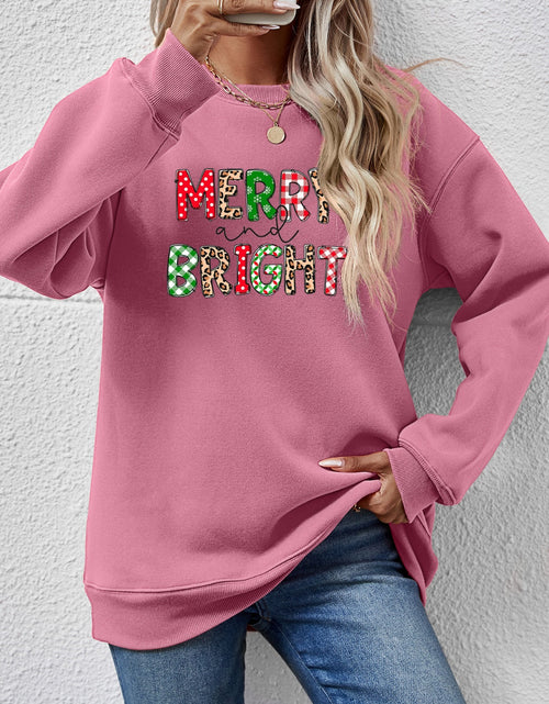 Load image into Gallery viewer, MERRY AND BRIGHT Round Neck Sweatshirt

