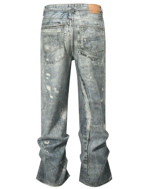 Load image into Gallery viewer, Men's Washed Printed Straight Jeans
