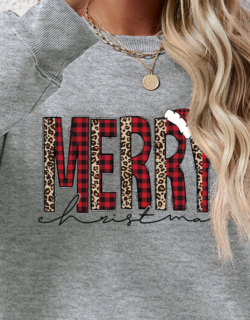 Load image into Gallery viewer, MERRY CHRISTMAS Round Neck Long Sleeve Sweatshirt
