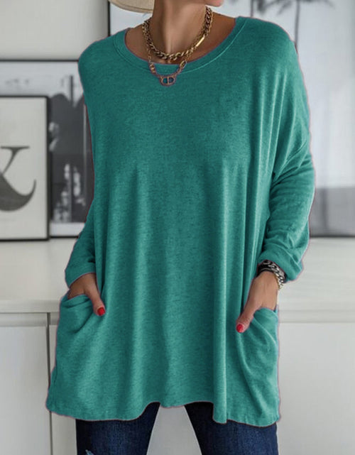 Load image into Gallery viewer, Full Size Round Neck Long Sleeve T-Shirt
