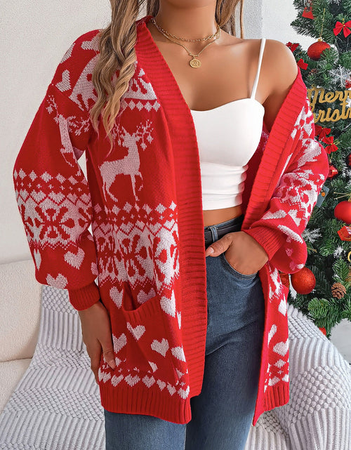 Load image into Gallery viewer, Pocketed Open Front Long Sleeve Cardigan
