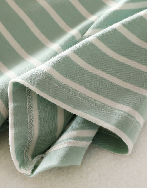 Load image into Gallery viewer, Striped Round Neck Short Sleeve Dress
