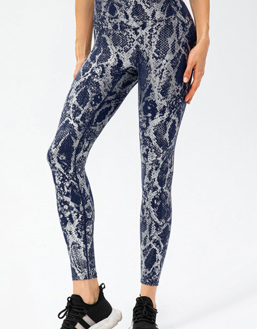 Load image into Gallery viewer, Animal Print Slim Fit Wide Waistband Long Sports Pants
