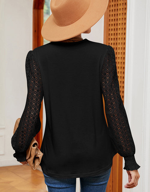 Load image into Gallery viewer, Openwork V-Neck Long Sleeve T-Shirt
