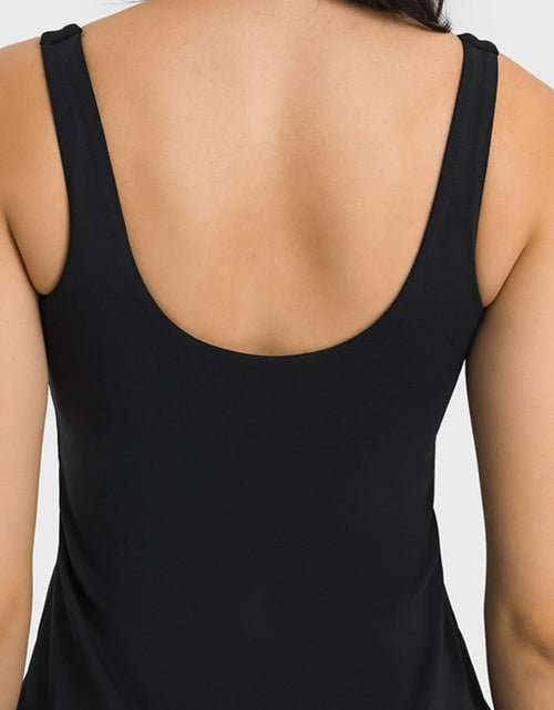 Load image into Gallery viewer, Millennia Square Neck Sports Tank Dress with Full Coverage Bottoms
