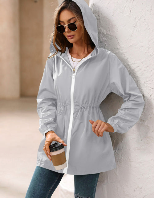 Load image into Gallery viewer, Ivy Lane Outdoor Waterproof Long Sleeve Hooded Windbreaker
