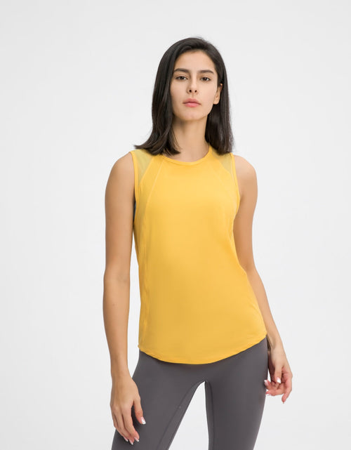 Load image into Gallery viewer, Millennia Cutout Back Round Neck Active Tank
