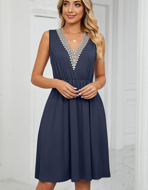 Load image into Gallery viewer, Pocketed V-Neck Wide Strap Dress
