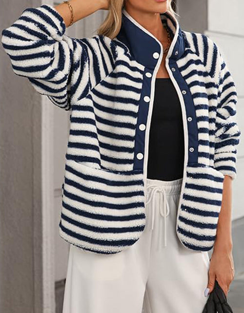 Load image into Gallery viewer, Pocketed Half Snap Sherpa Jacket
