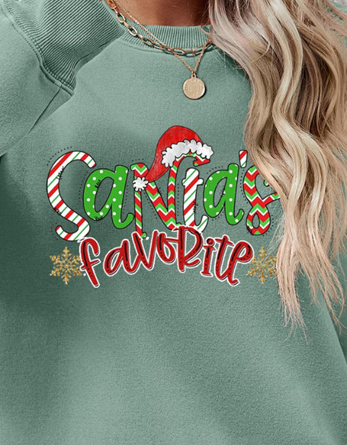 Load image into Gallery viewer, Letter Graphic Round Neck Long Sleeve Sweatshirt
