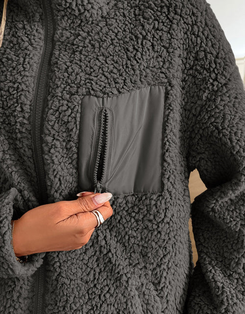 Load image into Gallery viewer, Ivy Lane Zip Up Long Sleeve Fuzzy Jacket
