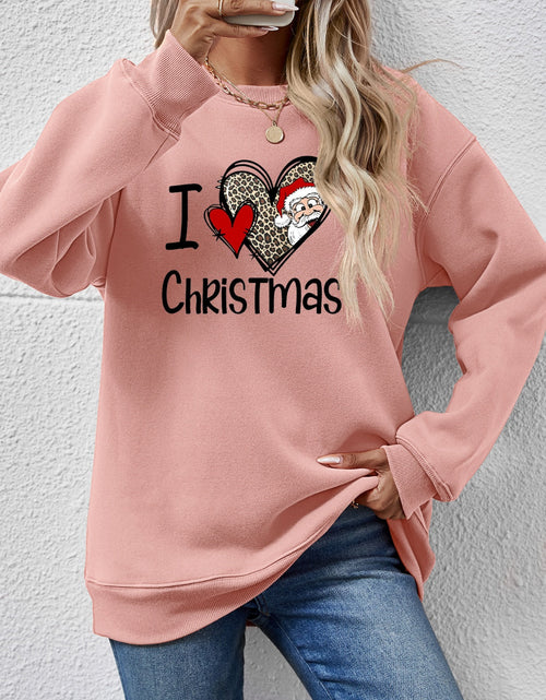 Load image into Gallery viewer, CHRISTMAS Graphic Round Neck Sweatshirt
