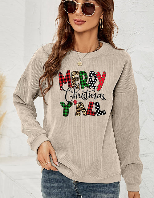 Load image into Gallery viewer, MERRY CHRISTMAS Y'ALL Graphic Sweatshirt
