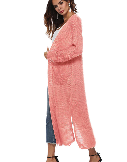 Load image into Gallery viewer, Long Sleeve Open Front Buttoned Cardigan

