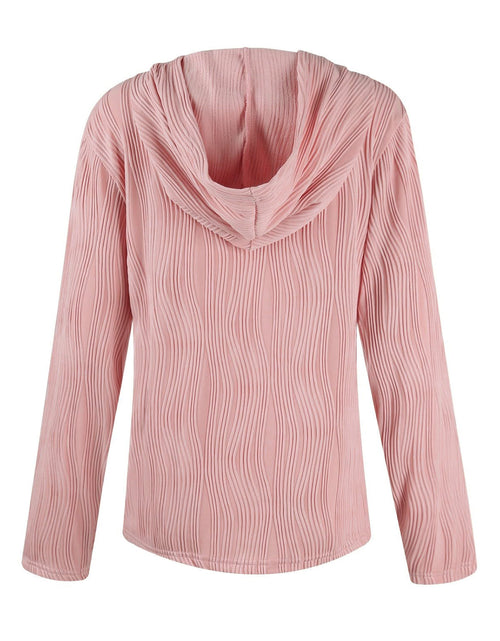 Load image into Gallery viewer, Textured Long Sleeve Hoodie
