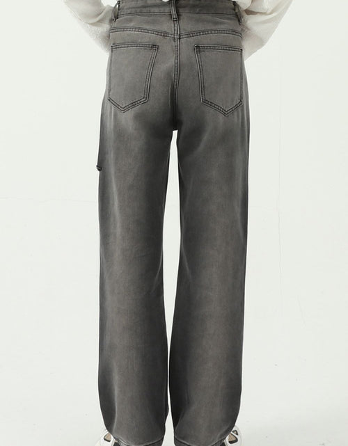 Load image into Gallery viewer, Wide Straight Men's Jeans with Pockets
