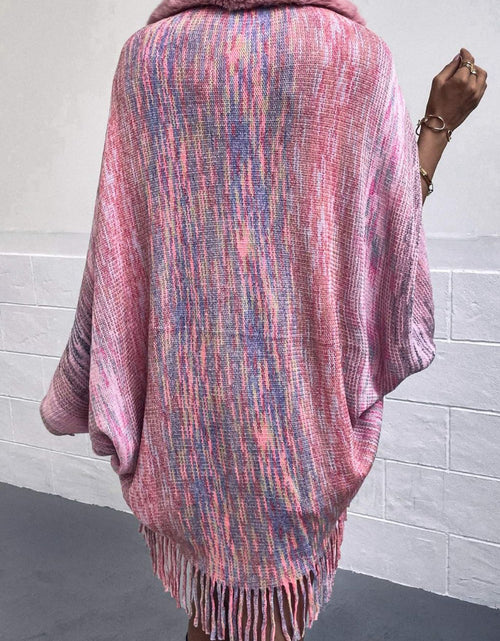 Load image into Gallery viewer, Open Front Fringe Hem Poncho
