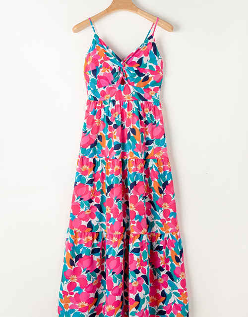Load image into Gallery viewer, Printed V-Neck Maxi Cami Dress
