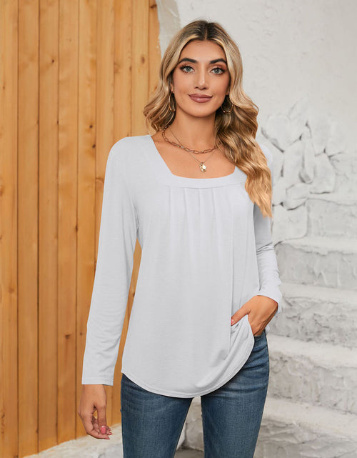 Load image into Gallery viewer, Square Neck Long Sleeve T-Shirt
