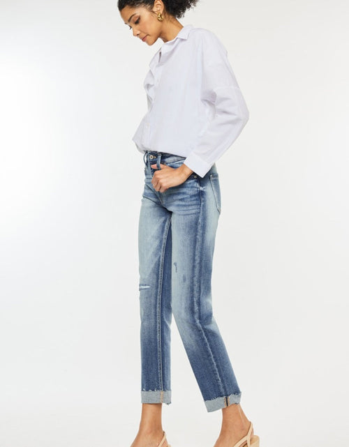 Load image into Gallery viewer, Kancan High Rise Cuffed Straight Jeans
