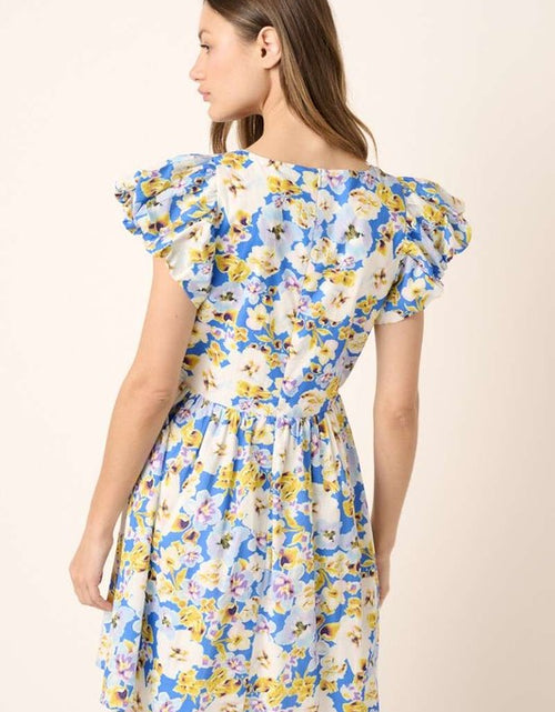 Load image into Gallery viewer, Mittoshop Floral V-Neck Cap Sleeve Mini Dress
