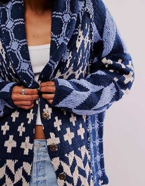 Load image into Gallery viewer, Collared Neck Long Sleeve Cardigan
