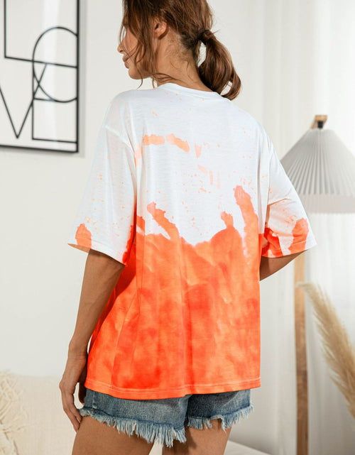 Load image into Gallery viewer, Tie-Dye Round Neck Tee Shirt
