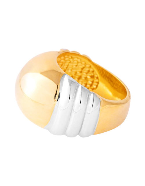 Load image into Gallery viewer, Vintage Women's Dome Ring 18k Gold Ring  Size: 7 by PVD Vintage Jewelry
