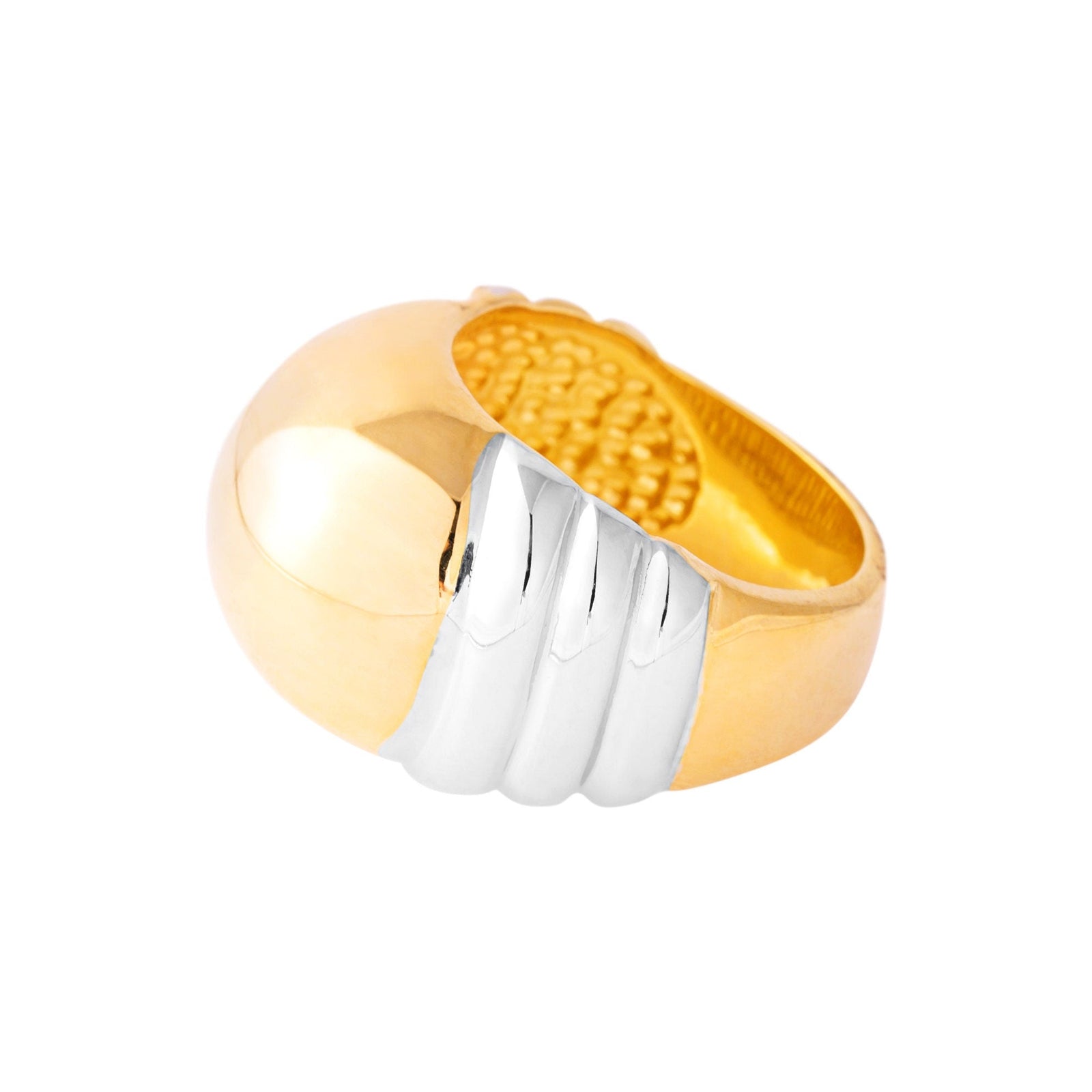 Vintage Women's Dome Ring 18k Gold Ring  Size: 7 by PVD Vintage Jewelry