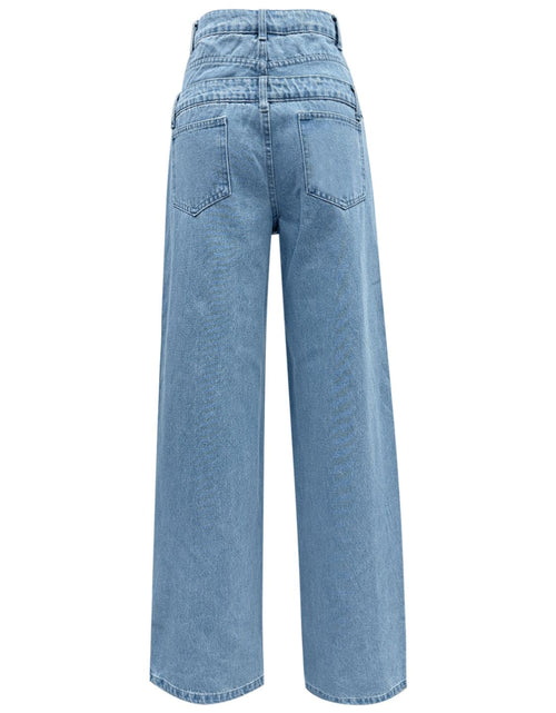 Load image into Gallery viewer, Faux Layered High Waist Jeans
