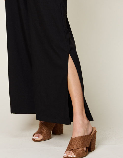 Load image into Gallery viewer, Double Take Full Size V-Neck Tied Side Slit Jumpsuit
