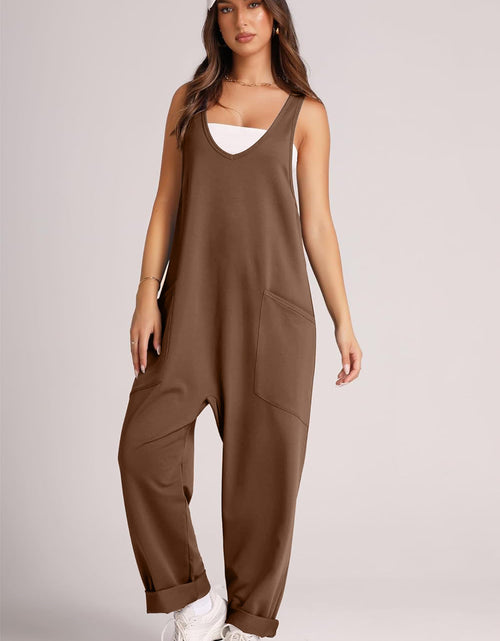 Load image into Gallery viewer, Lovelet V-Neck Wide Strap Overalls

