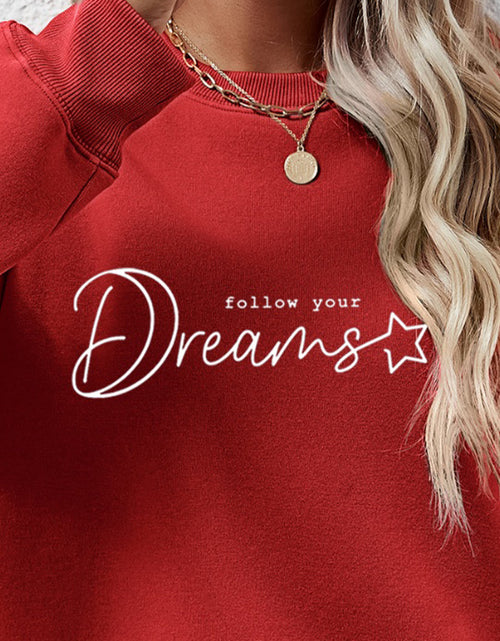 Load image into Gallery viewer, FOLLOW YOUR DREAMS Graphic Sweatshirt
