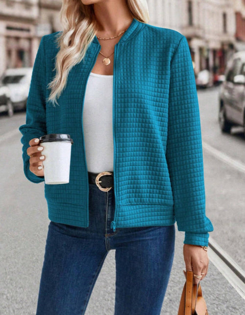 Load image into Gallery viewer, Zip Up Long Sleeve Jacket
