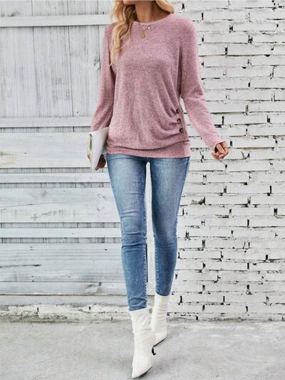 Load image into Gallery viewer, Round Neck Long Sleeve T-Shirt
