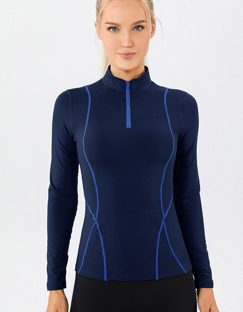 Load image into Gallery viewer, Mock Neck Quarter Zip Active T-Shirt
