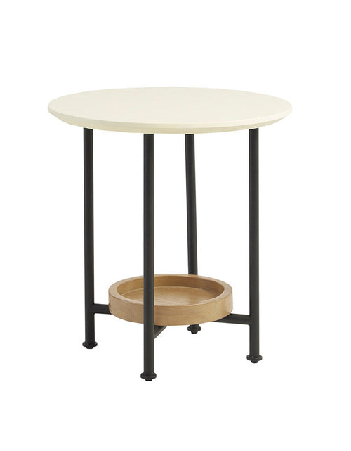 Load image into Gallery viewer, White/Natural End Table by Blak Hom
