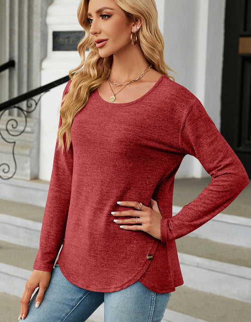 Load image into Gallery viewer, Round Neck Long Sleeve T-Shirt
