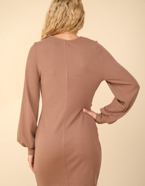 Load image into Gallery viewer, VERY J Ruched Detail Bodycon Mini Dress
