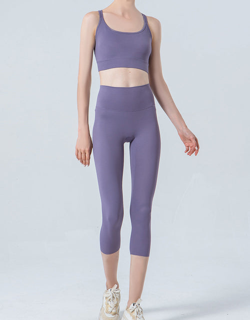 Load image into Gallery viewer, Wide Waistband Cropped Sports Leggings
