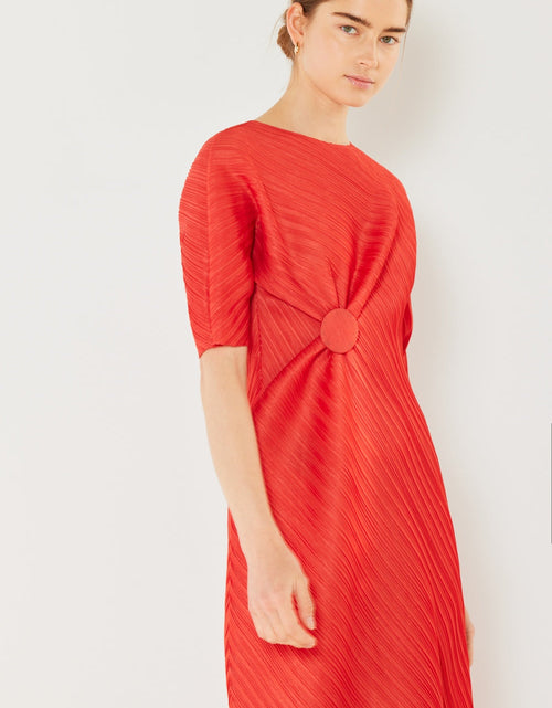 Load image into Gallery viewer, Marina West Swim Pleated Dolman Sleeve Dress
