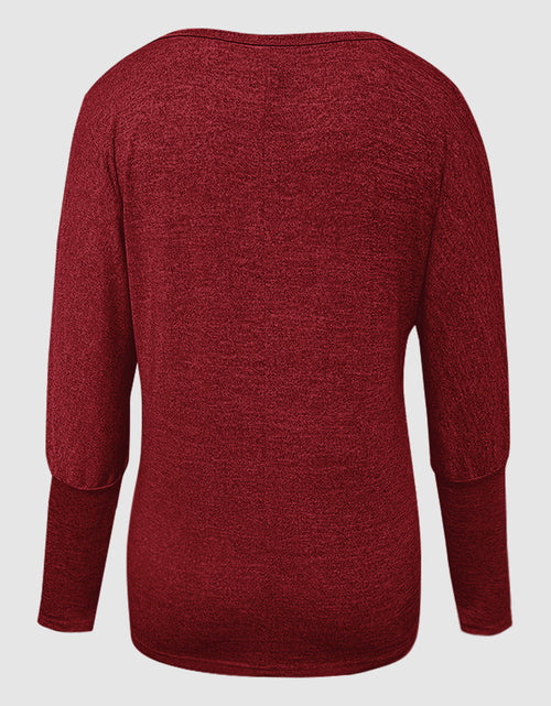 Load image into Gallery viewer, Cutout Round Neck Long Sleeve T-Shirt
