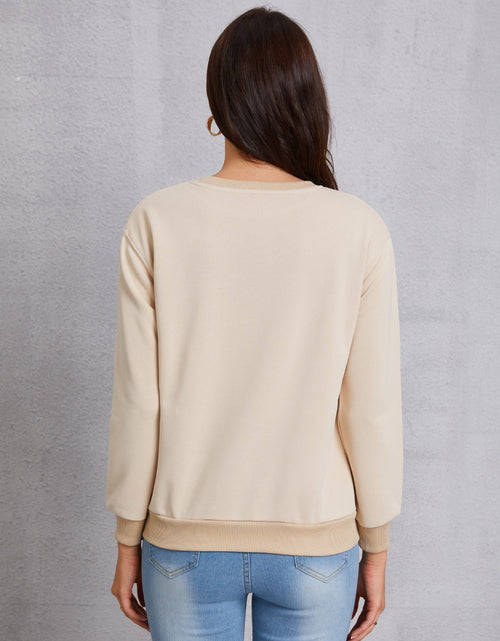 Load image into Gallery viewer, Round Neck Dropped Shoulder Sweatshirt
