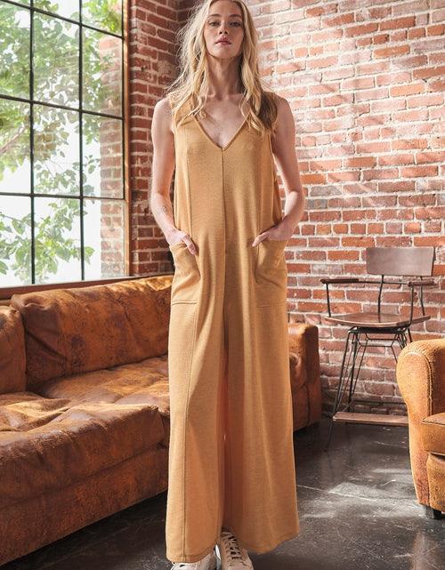 Load image into Gallery viewer, Ces Femme V-Neck Sleeveless Wide Leg Jumpsuit
