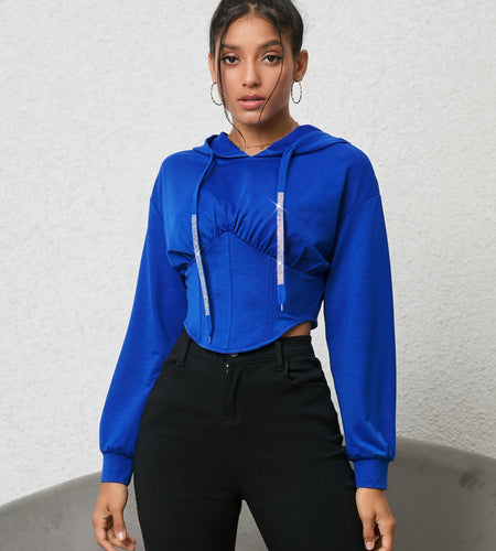 Long Sleeve Drawstring Hoodie
