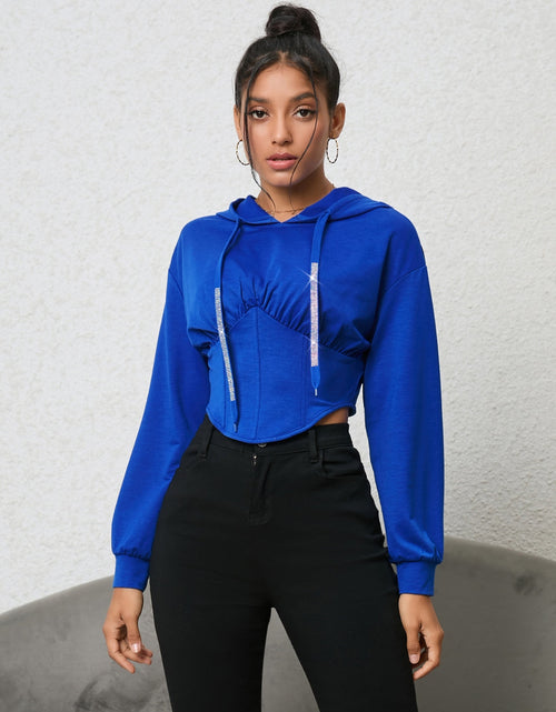 Load image into Gallery viewer, Long Sleeve Drawstring Hoodie

