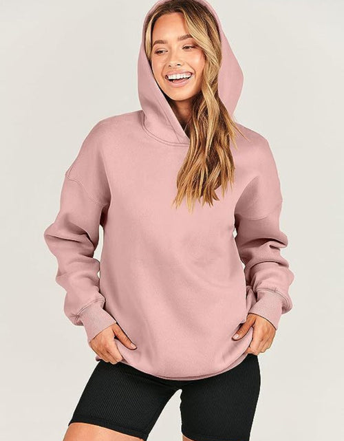 Load image into Gallery viewer, Dropped Shoulder Long Sleeve Hoodie
